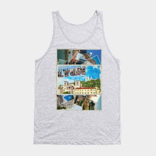 Greetings from Lyon in France Vintage style retro souvenir Tank Top